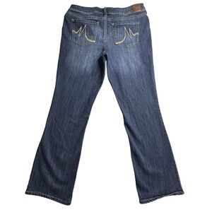 Maurices Jeans Womens 14 Long Blue Low Rise Bootcut Dark Wash Stretch Denim